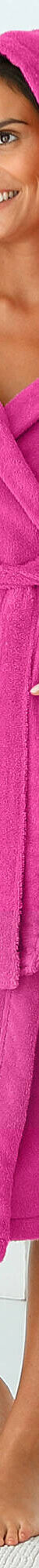 Peignoir mixte adulte col capuche éponge bouclette (fuchsia) Peignoir mixte adulte col capuche éponge bouclette (fuchsia)
